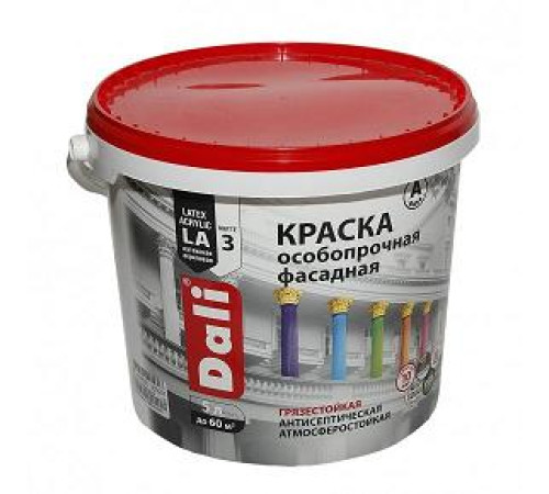Краска фасадная особопрочная ВД база А DALI 5л — Новобаза в Новомосковске