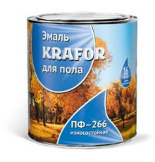 Эмаль ПФ-266 KRAFOR красно-коричневая 6кг