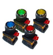 Кнопка ABLF-22 кр. 1з+1р  iEK