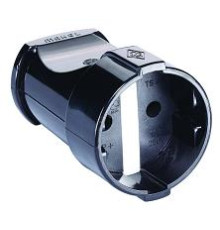 Штепсель без заземл. . MAKEL 10054 черный