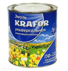 Эмаль ПФ-115 KRAFOR белая 6кг