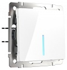WL01-SW-1G-2W-LED Выключатель ПРОХОДНОЙ с подсвет. 1-кл. БЕЛЫЙ Werkel