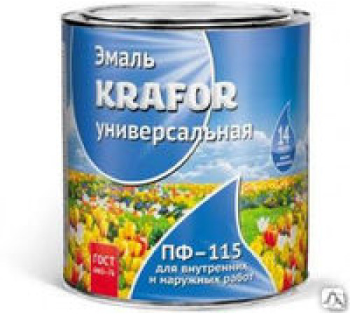 Эмаль ПФ-115 KRAFOR бежевая 2.7кг — Новобаза в Новомосковске