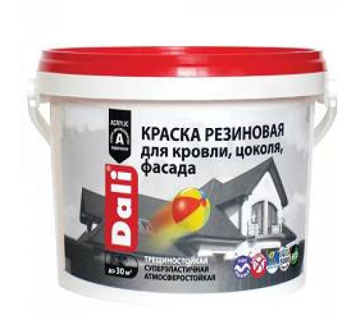 Краска резиновая DALI белая база А 6кг — Новобаза в Новомосковске