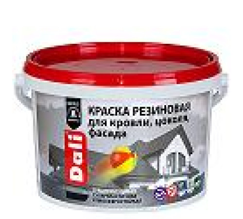 Краска резиновая DALI красно-коричневая 6кг — Новобаза в Новомосковске