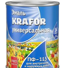 Эмаль ПФ-115 KRAFOR черная 20кг