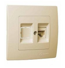 Розетка гнездо RJ45 (комп) крем MAKEL LILLIUM