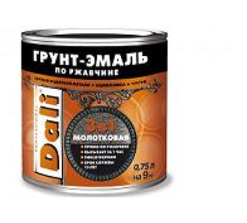 Грунт-эмаль по ржавч DALI молотковая 0,75л серебристая — Новобаза в Новомосковске