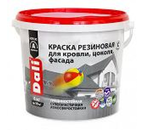 Краска резиновая DALI черная 6кг — Новобаза в Новомосковске