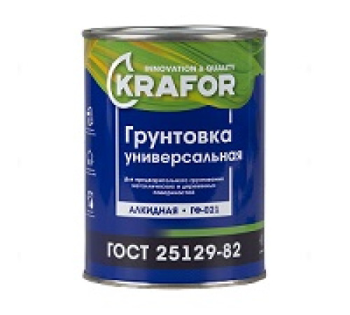Грунт ГФ-021 серый 6 кг KRAFOR — Новобаза в Новомосковске