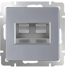 Werkel WL06-RJ-45+RJ45-Розетка 2-ая Интернет (серебряный)