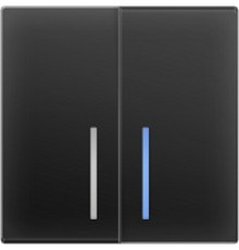 WL08-SW-2G-2W Выключатель ПРОХОДНОЙ 2-кл. ЧЕРНЫЙ МАТОВЫЙ Werkel