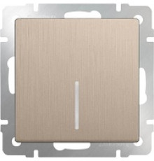 WL10-SW-1G-2W Выключатель ПРОХОДНОЙ 1-кл. ШАМПАНЬ РИФЛЕНЫЙ Werkel