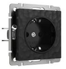 Werkel W1271008 Розетка с заземл. (черная молотковая)