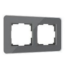WL12-Frame-02 Рамка на 2 поста (графит)