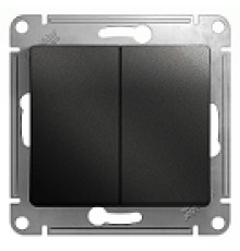 Выключатель 2-кл. СП Glossa 10А IP20 механизм АНТРАЦИТ Systeme Electric GSL000751