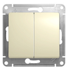 Выключатель 2-кл. СП Glossa 10А IP20 механизм БЕЖЕВЫЙ Systeme Electric GSL000251