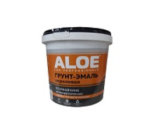 Грунт-эмаль по ржавч ALOE акриловая 2,4кг темн-сер — Новобаза в Новомосковске