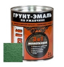 Грунт-эмаль по ржавч DALI молотковая 2л зеленая