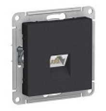 Розетка 1-м  СПAtlasDesign RJ45 кат.5E механизм КАРБОН  ATN001083