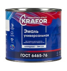 Эмаль ПФ-115 KRAFOR чёрная 1.8кг