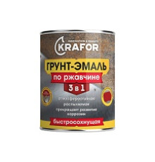 Грунт - эмаль по ржавчине 0,9 кг черная 