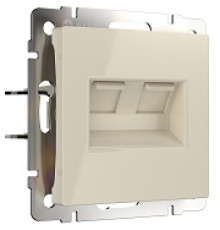Werkel W1181103 RJ45+RJ45-Роз.2ая Интернет(слон.кость)