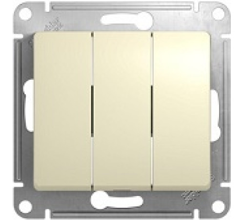 Выключатель 3-кл. СП Glossa 10А IP20 механизм БЕЖЕВЫЙ Systeme Electric GSL000231 — Новобаза в Новомосковске