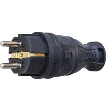 Вилка прямая 16А с заземл. каучук TOKOV ELECTRIC TKE-C05-KV-Z