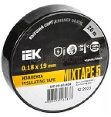 Изолента ПВХ 0.18х19мм черн. (рул.20м)  iEK