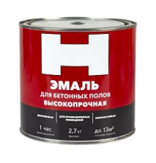 Эмаль д/бетон полов Н, матовая, 2,7 кг, серая