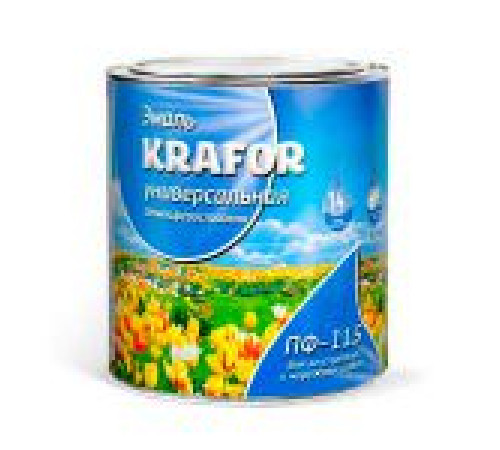 Эмаль ПФ-115 KRAFOR белая 2.7кг — Новобаза в Новомосковске