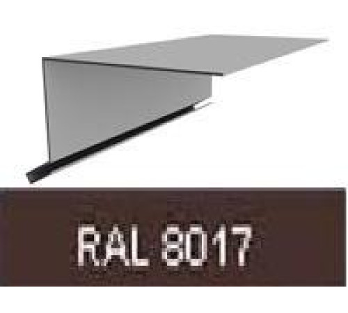 Планка карнизная 100х65 0,5 PE-foil RAL 8017 — Новобаза в Новомосковске