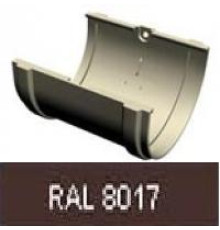 Соединитель желоба GL 125мм RAL 8017