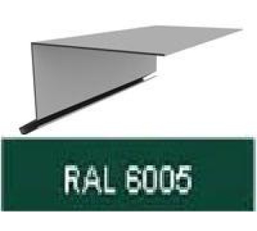 Планка карнизная 100х65 0,5 PE-foil RAL6005 — Новобаза в Новомосковске