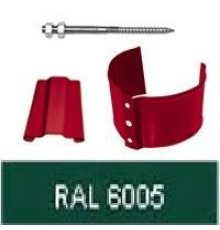 Кронштейн трубы на кирпич, 90мм RAL 6005