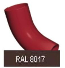 Колено стока, 90мм RAL 8017