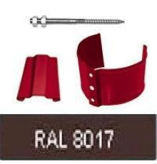 Кронштейн трубы на кирпич, 90мм RAL 8017