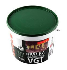 Краска ВД-АК-1180 для наружн/внутр работ моющаяся белоснежная VGT 7кг