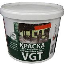Краска ВД-АК-1180 для наружн/внутр работ моющаяся белоснежная VGT 15кг