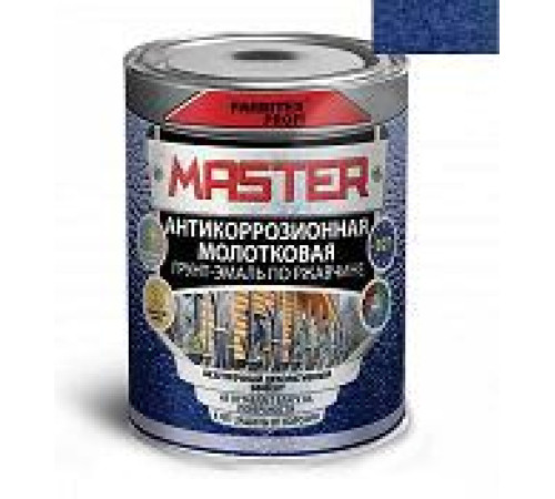 Грунт-эмаль по ржавчине 3 в 1 молотковая голубой (0.4 л) FARBITEX ПРОФИ MASTER — Новобаза в Новомосковске
