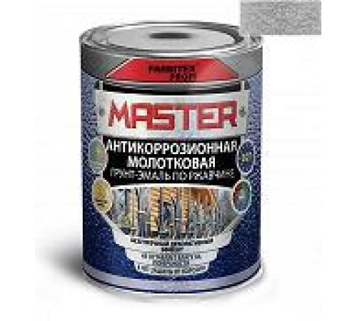 Грунт-эмаль по ржавчине 3 в 1 молотковая светло-серый (0.9 л) FARBITEX ПРОФИ MASTER — Новобаза в Новомосковске