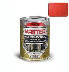 Эмаль с металлическим эффектом красный (2 л) FARBITEX ПРОФИ MASTER