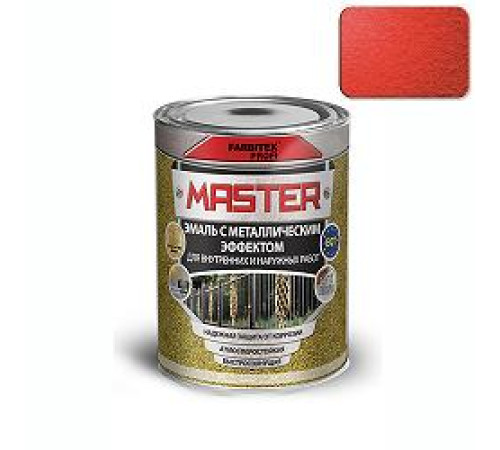 Эмаль с металлическим эффектом красный (0.8 л) FARBITEX ПРОФИ MASTER — Новобаза в Новомосковске
